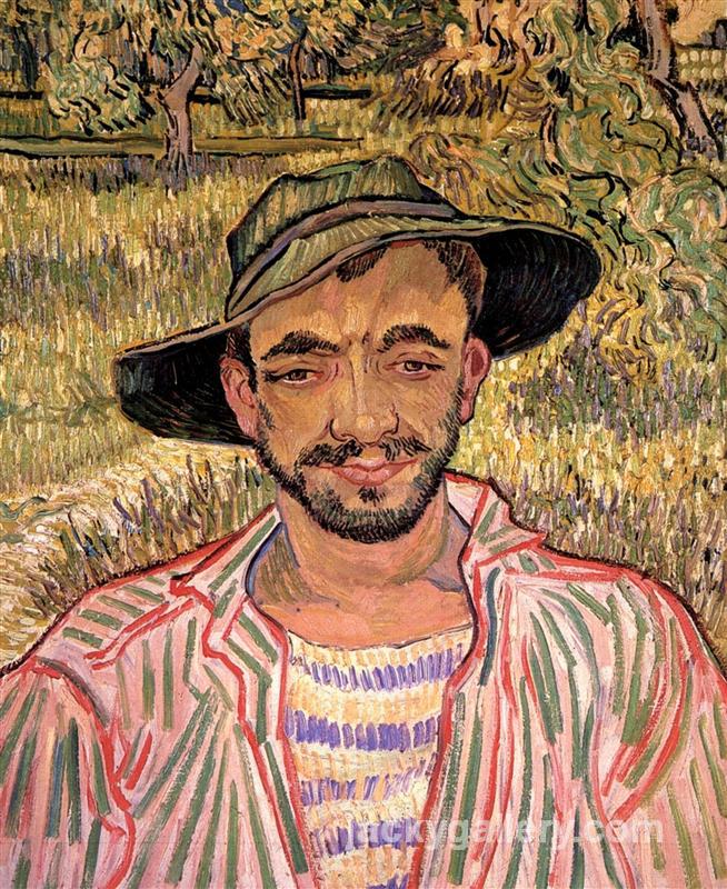 Portrait of a Young Peasant, Van Gogh painting - Click Image to Close